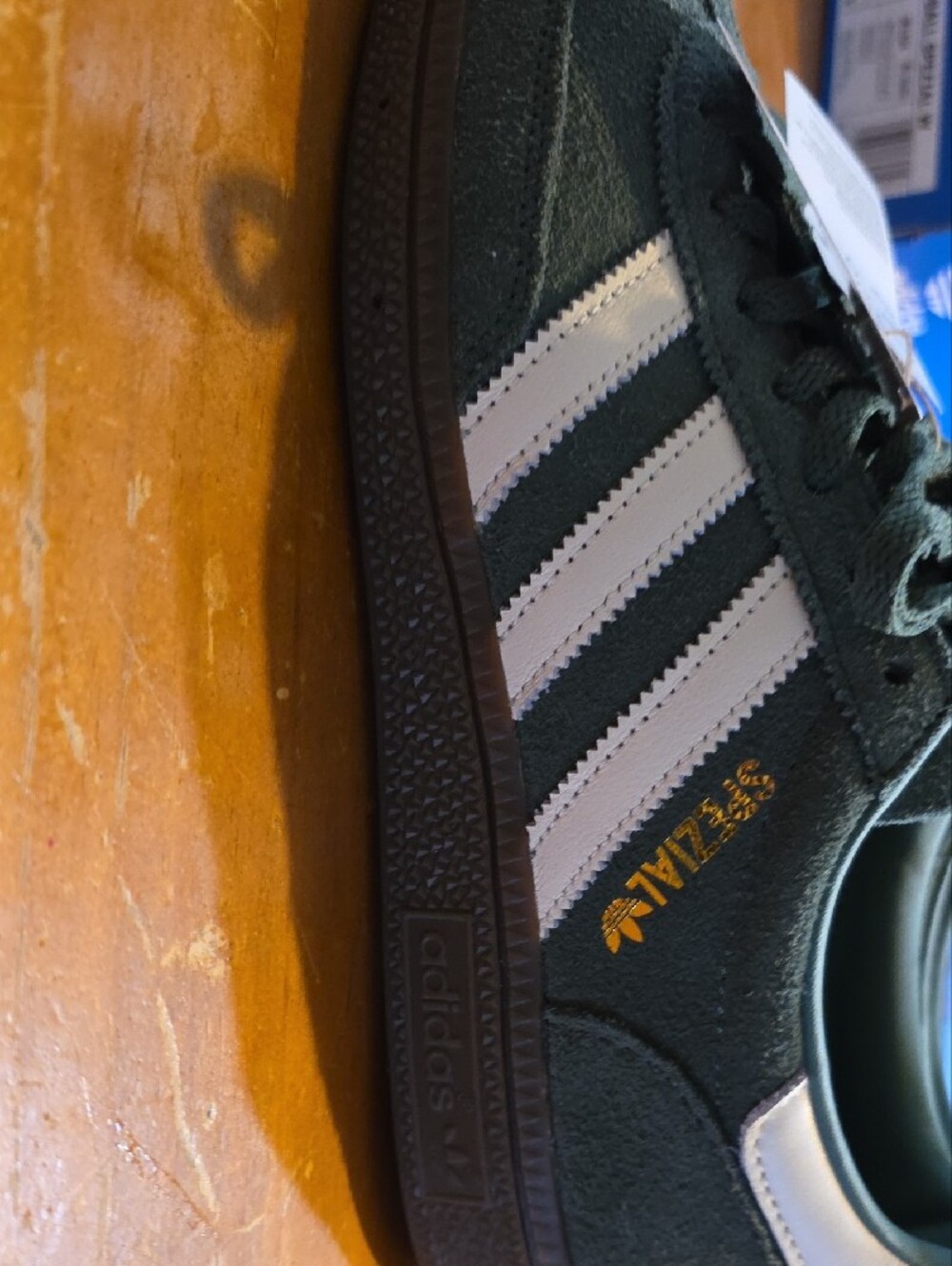 Womens Size 9-adidas Handball Spezial Suede Sneakers in Forest Green and White - Picture 5 of 12